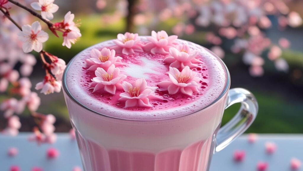 桜ラテ